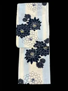 ◆大人浴衣◆上品高貴な丸菊づくし狢菊涼し浴衣◆新品　呉服店購入 大正ロマン　黒系 ◇大人浴衣◇上品高貴な丸菊づくし狢菊涼し浴衣◇新品 呉服店購入 大正