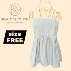 BEAUTY&YOUTH キャミワンピース ブルーグレー FREE