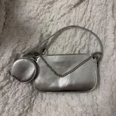 spray ショルダーバッグ シルバーのサムネイル
