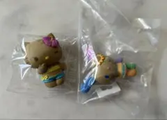 サンリオ　みんなでバカンスフィギュア　ガチャ　2種　キティ　ウサハナ