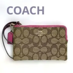 ⭐️美品⭐️ COACH コーチ シグネチャー柄 リストレット ポーチ