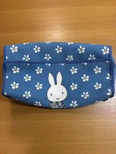 ミッフィー ティッシュボックスカバー ブルー 花柄