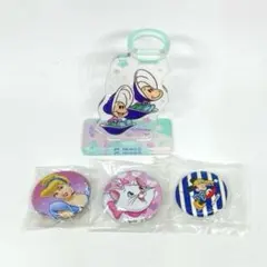 【未使用】ディズニーキャラクター缶バッジ3個 ペン立てセット