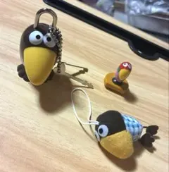 未使用♡森永製菓♡チョコボール♡キョロちゃん　マスコット＆南京錠＆スタンプ　３点