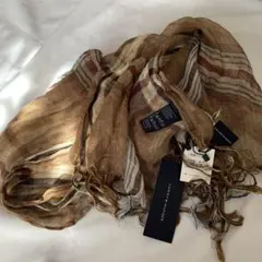 トミー TOMMY HILFIGER  ストール マフラー  茶 新品未使用