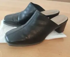 LEPSIM レプシィム スクエアヒールミュール ブラック L