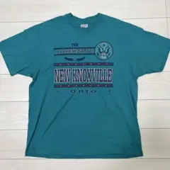 NEW KNOXVILLE Tシャツ XXL ターコイズ　シングルステッチ90s