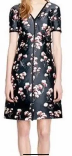 （L08034）TORYBURCH トリーバーチ フラワー　シルク　ドレス　2のサムネイル