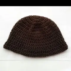 2 クラッシャーハット ブラウン　クロシェハット バケットハット