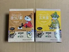 MOOMIN × 国太楼 カフェインレスほうじ茶＆玄米茶 ティーバッグ各16袋入