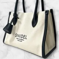 美品✨️SNIDEL スナイデル アイボリー ブラック トートバッグ
