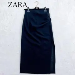 美品✨ZARA フィットミディストレッチハイウエストロングスカート スリットのサムネイル