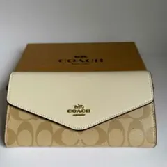 コーチ 長財布 CU161 シグネチャー フラップ