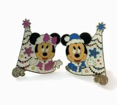 東京ディズニーランド ミッキー ミニー ピンバッジ ミラコスタ　クリスマス　レア