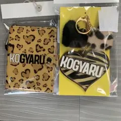 コギャル　ハート　チャーム　カードフォルダー　KOGYARU　ヒョウ柄　ブラック