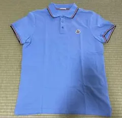 MONCLER リンガー 半袖 ポロシャツ BLUE Lサイズ - メルカリ