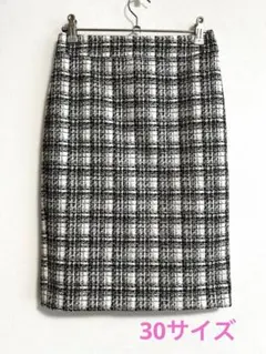 23区　ツイード　30 細身　スカート　チェック　オンワード樫山