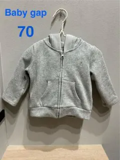 【ままちゃん様専用】Baby GAPグレー フード付きパーカー 70サイズ