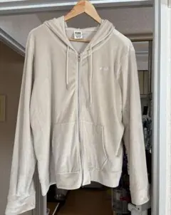 PINK フード付きベージュパーカー