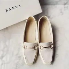【美品】RANDA ランダ ローファー PH33013N1 クリーム S 箱付き