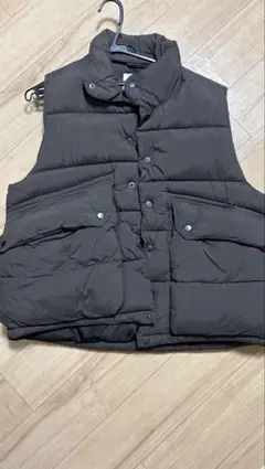 ダークブラウン ダウンベスト 4ポケット　BAYFLOW