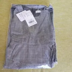 ブランシェス グレー チェック柄 ワンピース 120cm