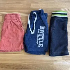 子供ハーフパンツ　3点セット　サイズ80、90