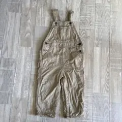 Baby GAP18〜24monthベージュ コットンオーバーオール 95cm