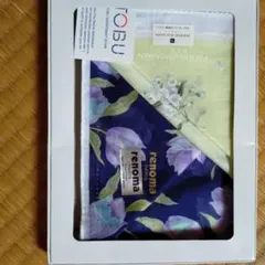renoma 花柄ハンカチ ネイビーとイエロー