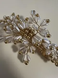 ヘアアクセサリバレッタ パール