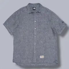 NEW ERA リネンシャツ　リネン100% ヘリンボーン柄　マチ付きのサムネイル