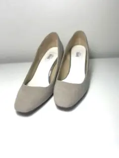 ルタロン　グリーズ　ベージュ スエード パンプス