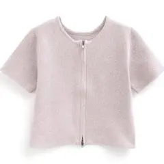 GRL ラメニットダブルジップトップス