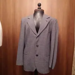 エンポリ•オアルマーニ50.EMPORIO•ARMANIチェック柄 ジャケット.