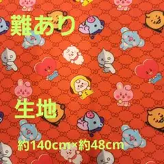 訳あり！BT21キャラクター柄生地 約140cm×約48cm　BTS