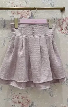 evelyn ダブルフレアスカート ツイード