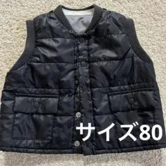 COMME CA ISM ブラックダウンベスト　リバーシブル