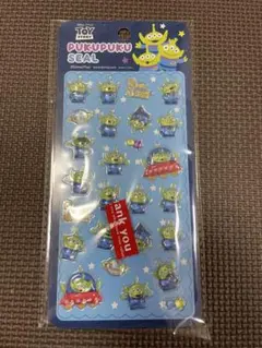 ディズニー　リトルグリーメン　トイストーリーPUKUPUKUシール　立体シール