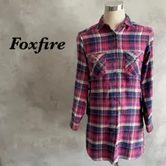 極美品✨Foxfire シャツ チュニック チェック ウエスト絞り ピンク 24のサムネイル