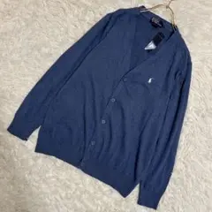 《美品》 polo by Ralph Lauren カーディガン ブルー XL