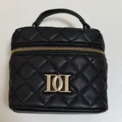 Darich ダーリッチ キルティングスクエアミニバッグバニティバッグ ブラック