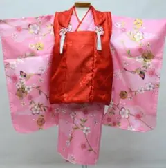 七五三 3歳 女の子 被布コート 着物セット 和服 お仕立て無料 NO31588