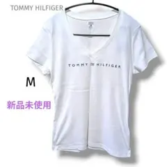 新品未使用 TOMMY HILFIGER Vネック　Tシャツ ホワイト Mサイズ