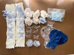 盛り髪 水色 セット