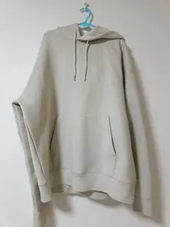 ベージュ フード付き オーバーサイズパーカー