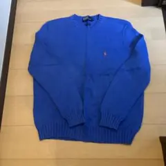Polo by Ralph Lauren青色セーター 「珍」オレンジポニー90s