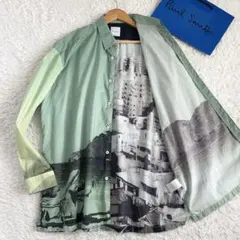 ポールスミス　長袖シャツ　19年モデル　フォトグラフィックシャツ　転写