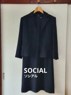 SOCIAL ブラックスーツ・ワンピーススーツセット