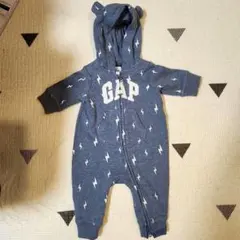 GAP フード付きロンパース 裏起毛 50 0〜3M