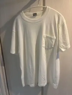 ホワイト 半袖 Tシャツ ポケット付き